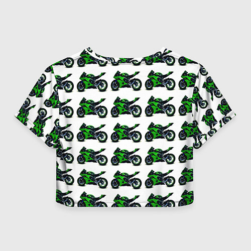Женский топ Motorbike green / 3D-принт – фото 2
