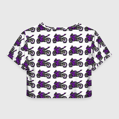 Женский топ Motorcycle purple / 3D-принт – фото 2