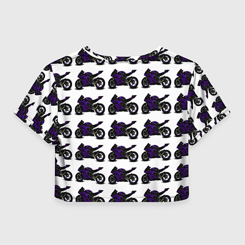 Женский топ The motorcycle is dark purple / 3D-принт – фото 2