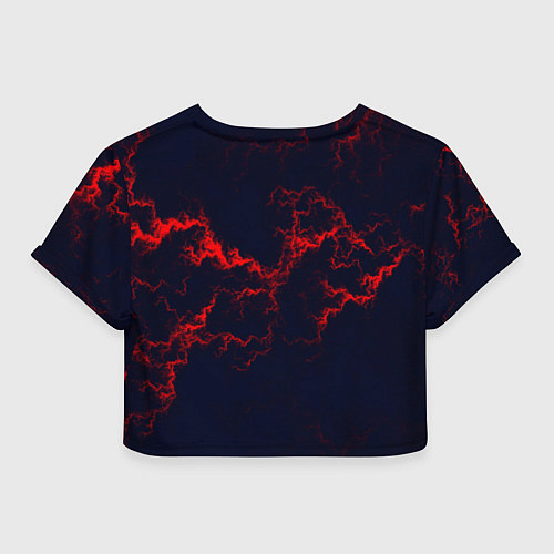 Женский топ Lightning red glow / 3D-принт – фото 2