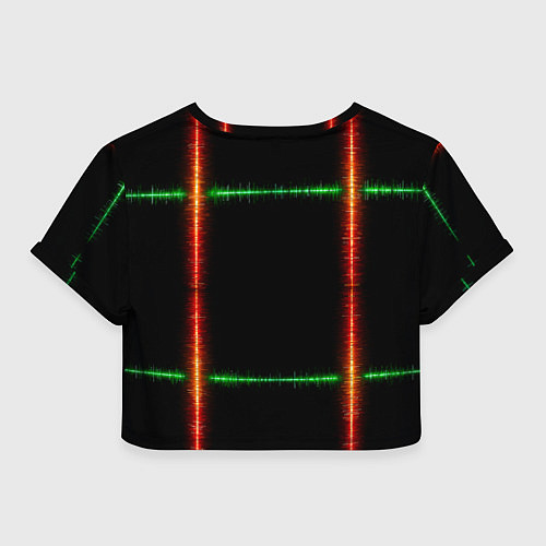 Женский топ Color green orange lines / 3D-принт – фото 2