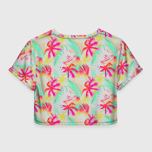 Женский топ Palm yellow pink / 3D-принт – фото 2