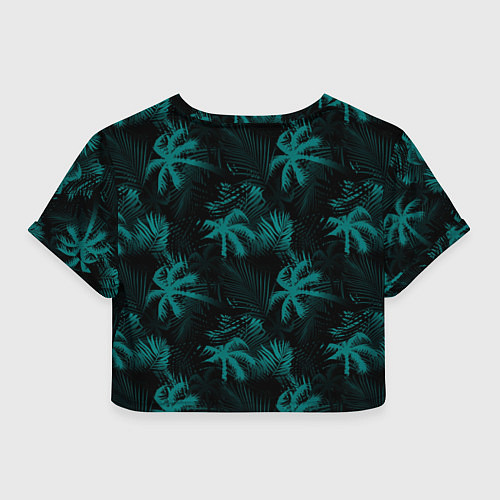 Женский топ Palm light blue dark / 3D-принт – фото 2