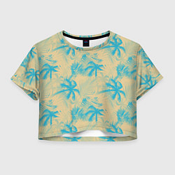 Женский топ Palm light blue beige