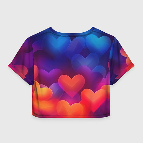 Женский топ Lana Del Rey на фоне сердечек / 3D-принт – фото 2