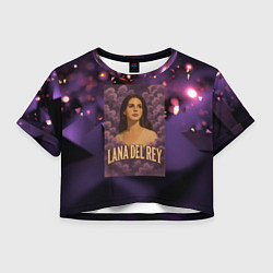 Женский топ Lana Del Rey в фиолетовых облаках