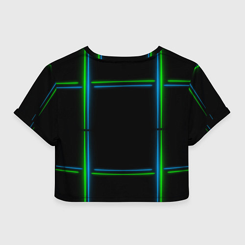 Женский топ Neon green light blue / 3D-принт – фото 2