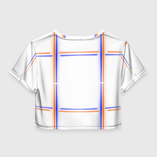 Женский топ Neon white orange light blue / 3D-принт – фото 2
