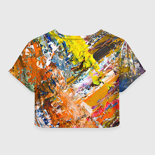 Женский топ Живая Абстракция: Поток Цветов и Форм в Постоянном / 3D-принт – фото 2