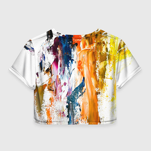 Женский топ Разноцветные мазки кисти на палитре художника / 3D-принт – фото 2