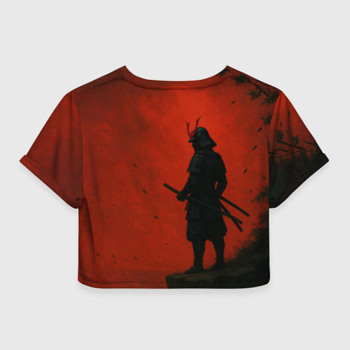Женский топ Ghost of Tsushima - алый / 3D-принт – фото 2