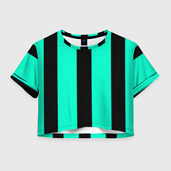 Женский топ Color light blue white line
