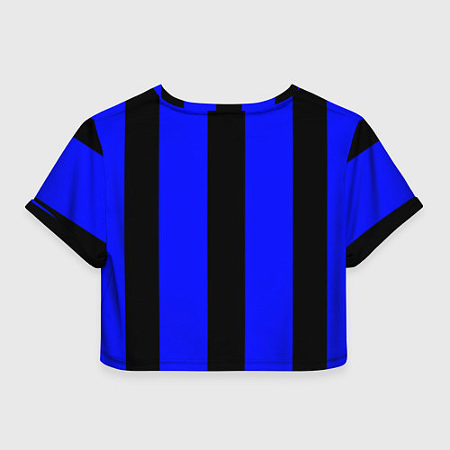 Женский топ Color blue black stripes / 3D-принт – фото 2