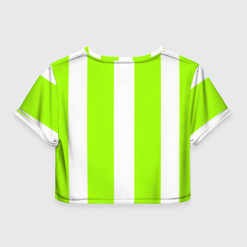Женский топ Color light green white stripes / 3D-принт – фото 2