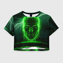 Женский топ Неоновая голова