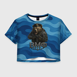 Женский топ ВМФ медведь