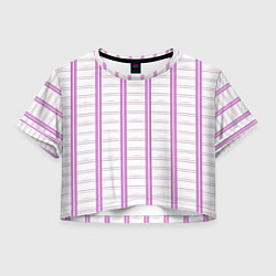 Женский топ Color white cage pink line