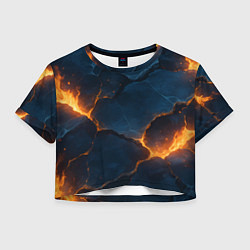 Женский топ Разлом плит с огнем
