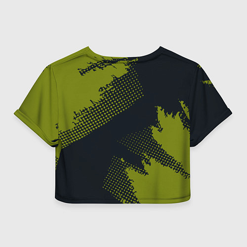 Женский топ Абстрактная текстура в зеленом / 3D-принт – фото 2