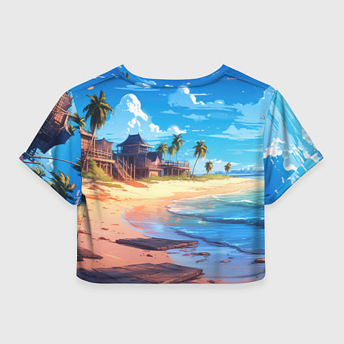 Женский топ Дандадан Сиратори Айра с ракушкой в руках / 3D-принт – фото 2