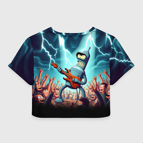 Женский топ Бендер рок гитарист - группа Футурама / 3D-принт – фото 2