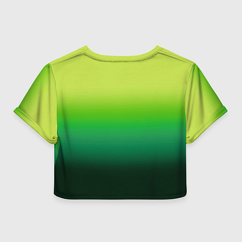 Женский топ Градиент укропное зеленое омбре / 3D-принт – фото 2