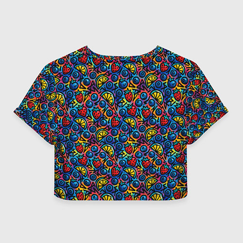 Женский топ Тропические ягоды и фрукты паттерн / 3D-принт – фото 2