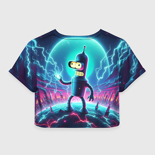 Женский топ Робот-сгибальщик Бендер пропускает через себя молн / 3D-принт – фото 2