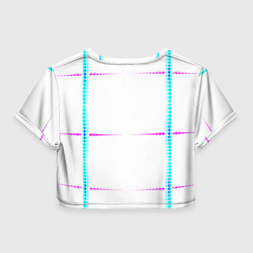 Женский топ Color white blue pink stripes / 3D-принт – фото 2