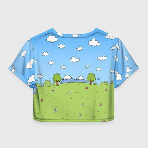 Женский топ Queen мультяшный стиль на поляне / 3D-принт – фото 2