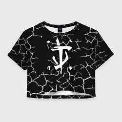 Женский топ Doom трещины текстура