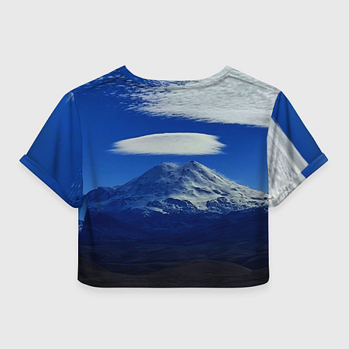 Женский топ Эльбрус с облаками / 3D-принт – фото 2