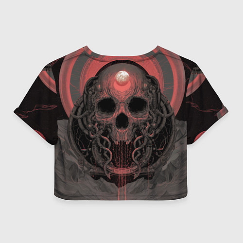 Женский топ Металл арт - череп / 3D-принт – фото 2