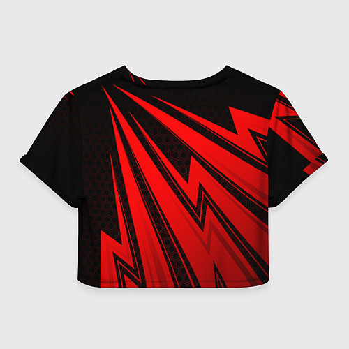 Женский топ Митсубиси - красные молнии / 3D-принт – фото 2