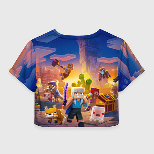 Женский топ Майнкрафт - храбрая девушка / 3D-принт – фото 2