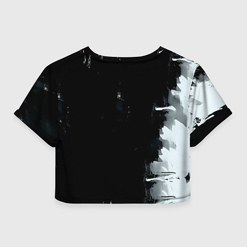 Женский топ Ведьмак черно-белый портрет / 3D-принт – фото 2