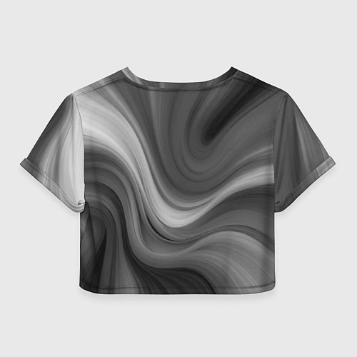 Женский топ Серые волны абстракция однотонная / 3D-принт – фото 2