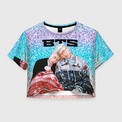 Женский топ BTS блестящий градиент