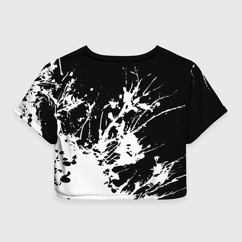 Женский топ Взрывная белая краска на чёрном / 3D-принт – фото 2