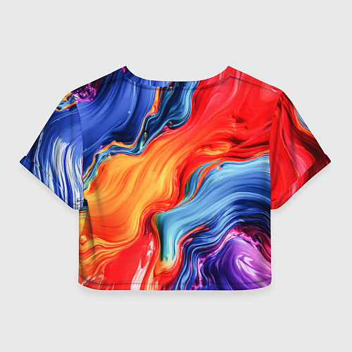 Женский топ Красно-синие масляные краски смешение абстракция / 3D-принт – фото 2