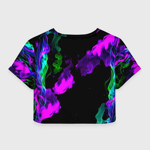 Женский топ Barcelona неоновый огонь / 3D-принт – фото 2