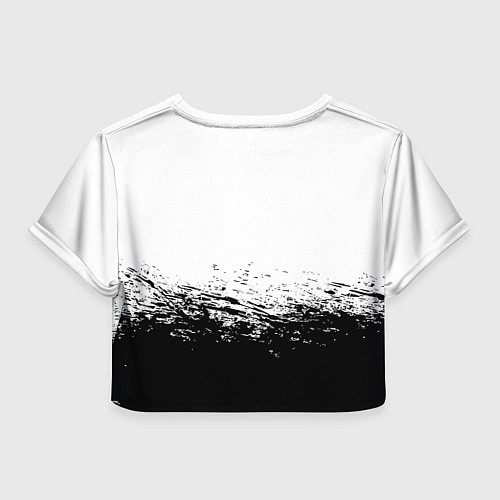 Женский топ Borussia черные краски штрихи / 3D-принт – фото 2