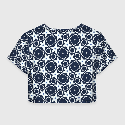 Женский топ Звезды и ромбы на синем / 3D-принт – фото 2