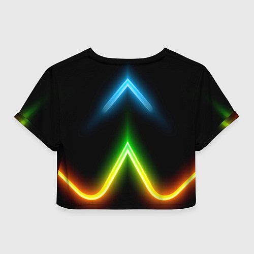 Женский топ Neon multicolored lines / 3D-принт – фото 2