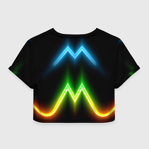 Женский топ Neon multicolored lines / 3D-принт – фото 2