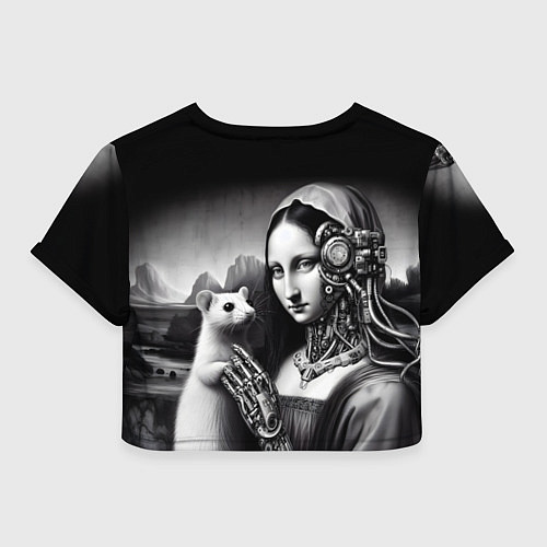 Женский топ Cecilia Gallerani - the lady with the ermine cyber / 3D-принт – фото 2