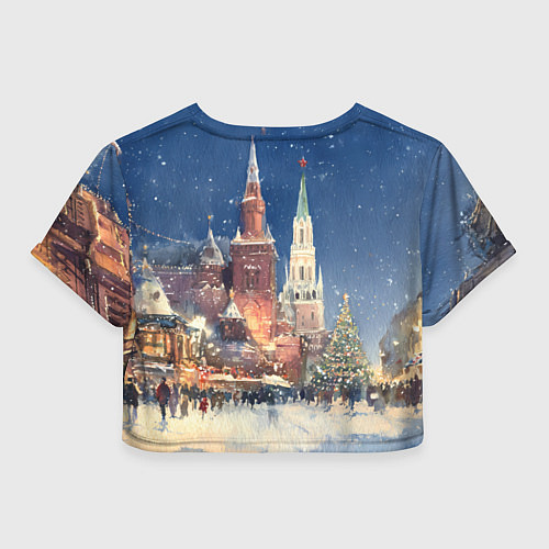 Женский топ Новый год - Москва / 3D-принт – фото 2