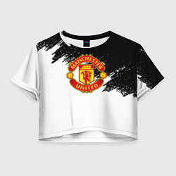 Женский топ Манчестер Юнайтед краски белые