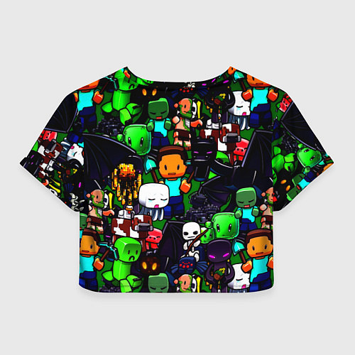 Женский топ Minecraft x barcelona fc / 3D-принт – фото 2