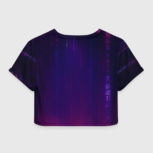 Женский топ Девушка с тату на руке и пурпурная змея / 3D-принт – фото 2